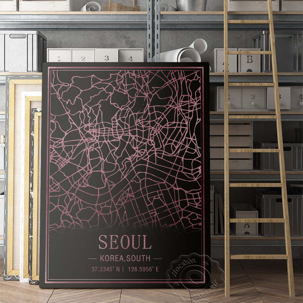 Seoul Korea South Map Art Post - South Korea Lifestyle review and price